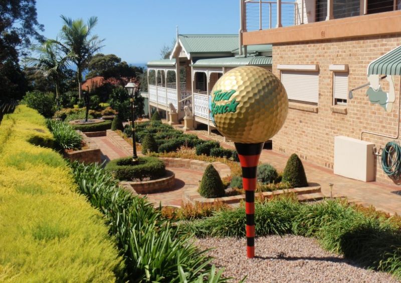 Giant Golf Ball and Tee on site